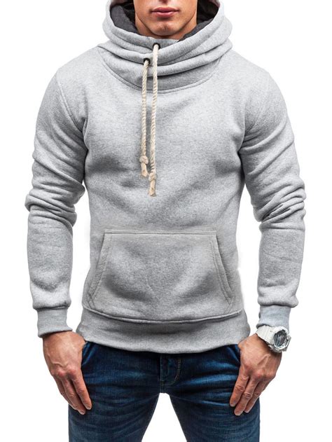 Manfinity Men Kangaroo Pocket Drawstring Hoodie Shein Usa