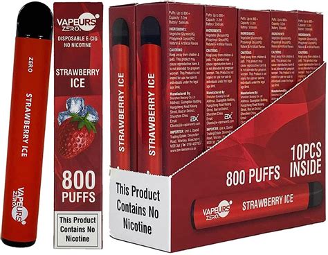 Pcs Box Vapeurs Zero Bar Disposable Vape Pens Puffs No Nicotine