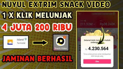 Dijamin Berhasil Cara Nuyul Snack Video Terbaru Langsung Jadi Koin