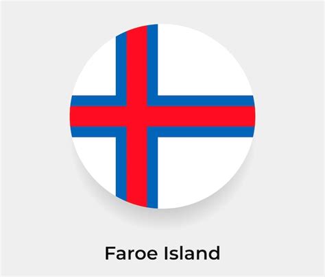 Premium Vector Faroe Island Flag Bubble Circle Round Shape Icon