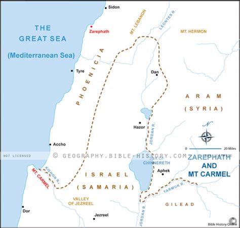 Zarephath And Mt Carmel Basic Map Dpi Year License Bible