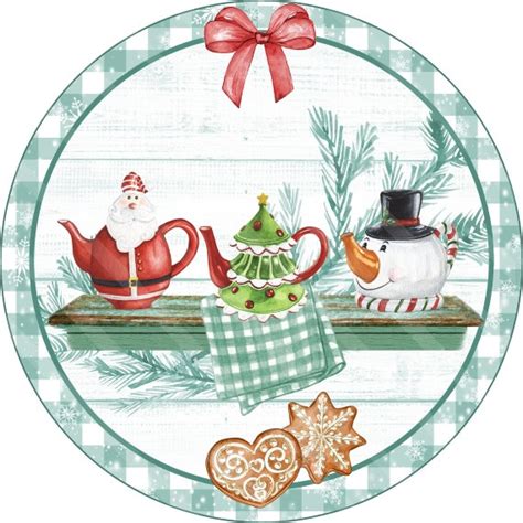 Christmas Tea Kettles Sign Tea and Cookie Christmas Sweets - Etsy