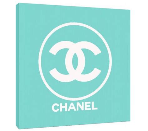 Custom Fashion Art Print Tiffany Blue Chanel Logo By Typeandstyle 59