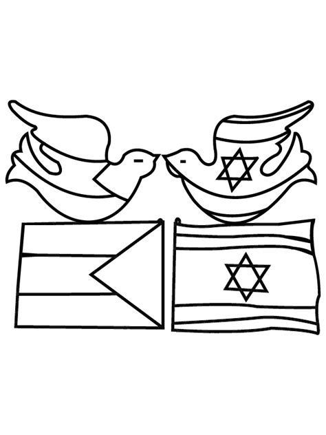 Peace Israel And Palestine Coloring Page Free Printable Coloring