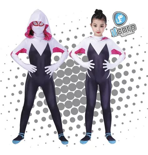 Disfraz Spider Gwen Ni A Adulto Stacy Halloween Spiderman Env O Gratis