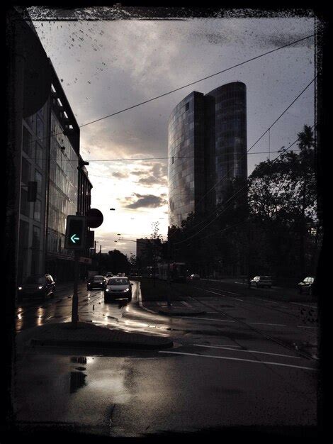 Premium Photo Surface Level Of Road Along Buildings