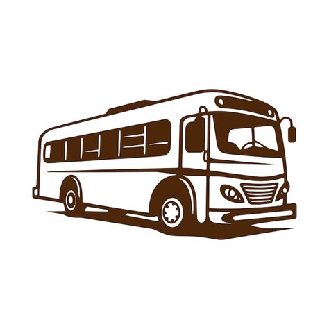 Logotipo del icono de autobús vector de autobús escolar modelo de