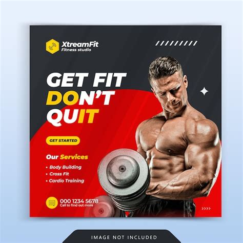 Premium Vector Fitness Social Media Post Template Instagram Post