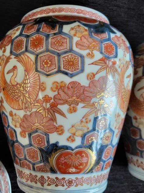 Proantic Paire De Potiches Porcelaine Imari Japon Xixe Si Cle Haute