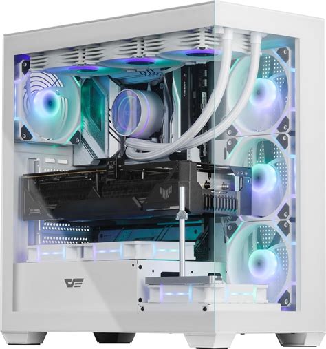 Amazon JONSBO TK 2 White ATX Mid Tower Pc Case Hyperboloid Glass