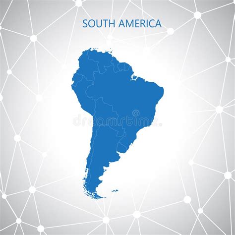 South America Map And Elements Infographic Vector Illustration Stock