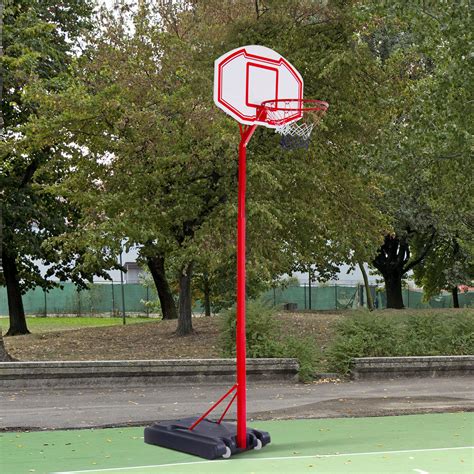 Cestinha Basquete - Cesta de basquete com altura ajustável de 210-260cm com suporte de ...