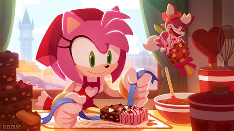 Karasunos Official Sonic Channel Artwork Of Amy Rose And Chip R