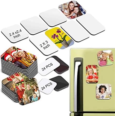 48 PCS Sublimation Blank Fridge Magnets For Refrigerator Sublimation