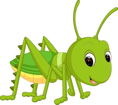 Premium Vector | Cartoon funny cricket