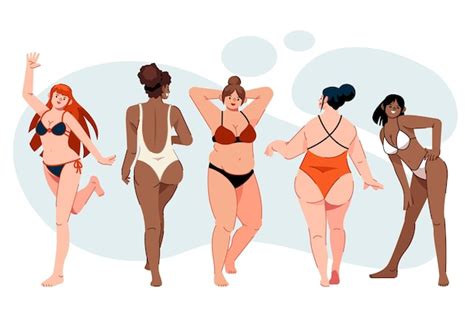 Free Vector Girls In Bikini Set Illustration