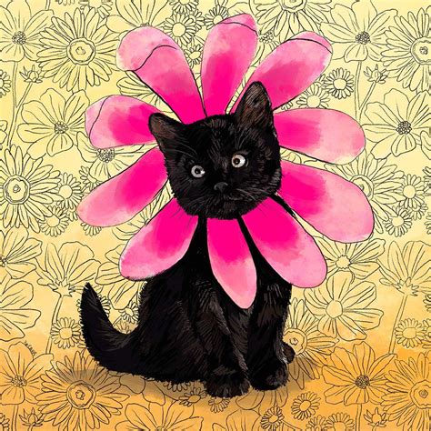 Kitten in Flower Costume - Rochelle Weiner Carr