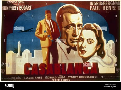 Casablanca 1942 Nfrench Poster C1947 For The American Film Casablanca Originally