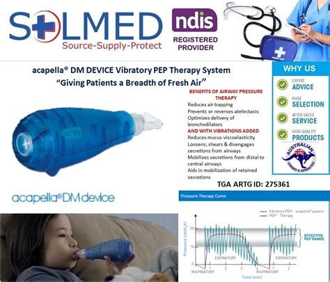 Acapella Dm Vibratory Pep Therapy System Airway Lung Secretion