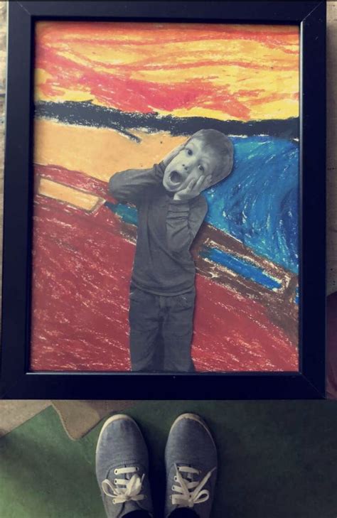 The Scream inspired art using oil pastels and fun poses! Fun Poses, Agincourt, Oil Pastels ...