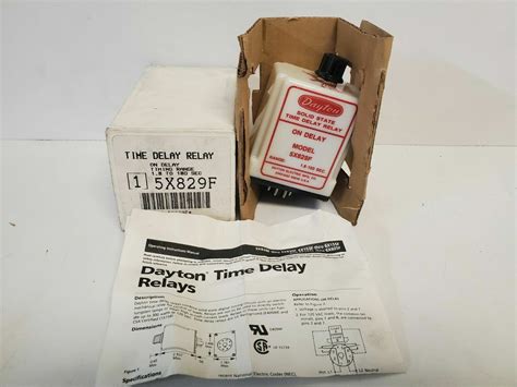 New Old Stock Dayton 1 8 To 180 Sec Time Delay Relay 5x829f Ebay