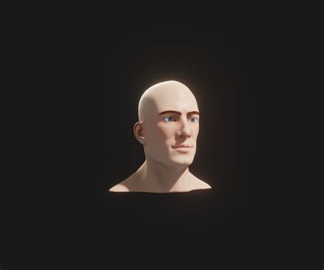 3d Model Realistic Male Head 3d Model Animated With Facial Expressions Turbosquid 2115768