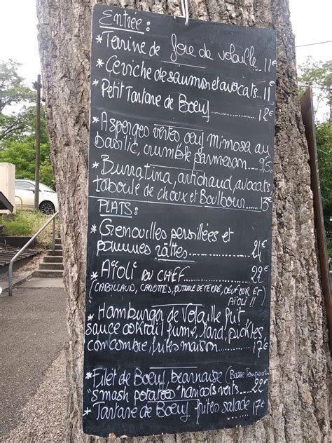 Menu Au Tiki Au Bord De L Eau Restaurant D Cines Charpieu