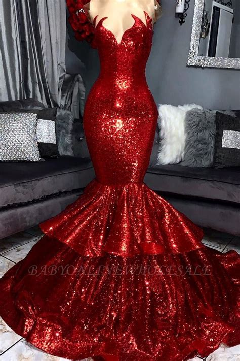 Red Mermaid Gown Dresses Images 2022