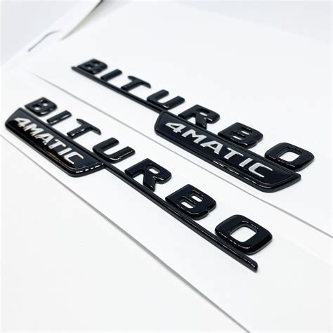 Mercedes Benz Biturbo 4matic Blackout Fender Emblem Badge