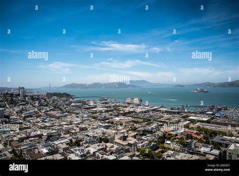 Aerial Landscape View of Bay Stock Photo - Alamy