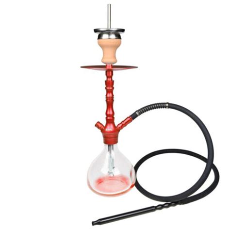 ALADIN Alux M1 Red Single Hookah 49cm WALU1R HOOKAHS