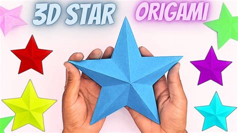 How To Make 3d Star Origami Paper 3d Star Simple Diy Origami Paper