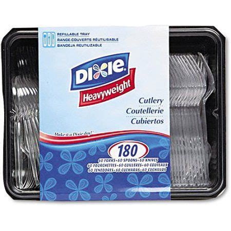 Dixie Cutlery Keeper Tray With Clear Plastic Utensils