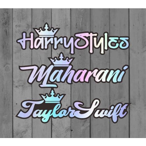 Jual Stiker Nama Mahkota Queen King Custom Tulisan Hologram Shopee