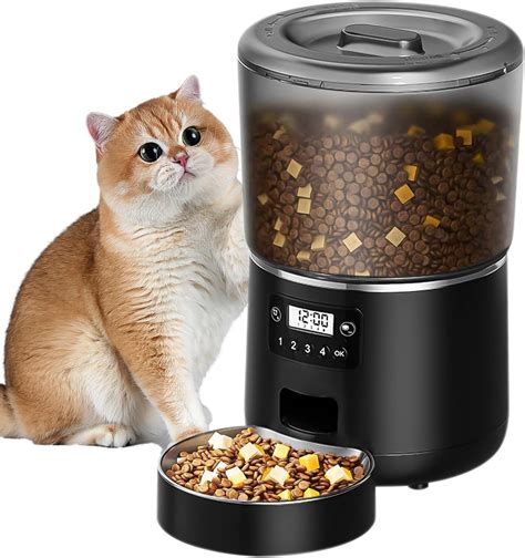 Jutyum L Comedero Gato Automatico Dispensador Comida Gatos Con