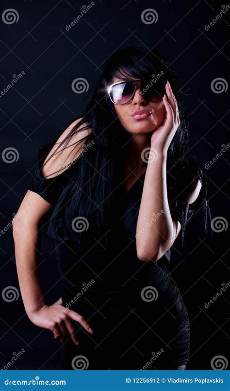 Beautiful Glam Brunette Posing Stock Photo Image Of Dream Head
