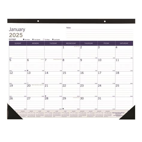 DuraGlobe Monthly Desk Pad Calendar (2023)