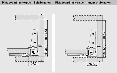 Beschlaege Online TANDEMBOX TIP ON Blumotion Korpusschiene Vollauszug