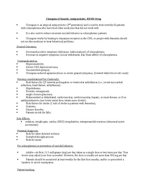 Ph 2024 Clozapine Rems Knowledge Assessment Answers Cgpsc