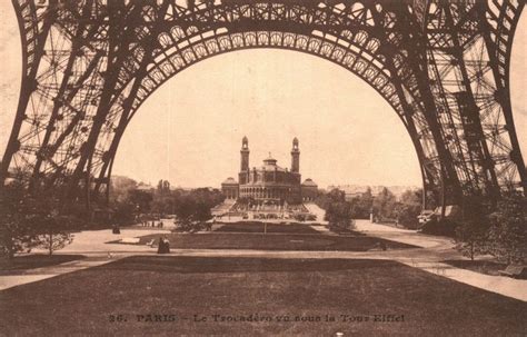 Vintage Postcard S Le Trocadero Vu Sous La Tour Eiffel Paris