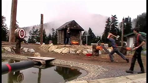 Vancouver Canada Grouse Mountain Lumberjack Show Youtube