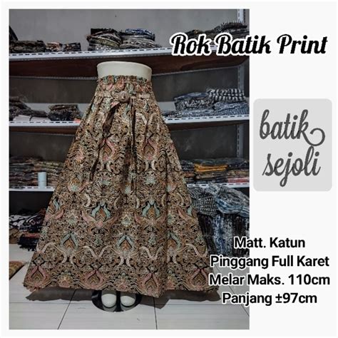 Jual Rok Batik Panjang Dewasa Jumbo Rok Klok Motif Terbaru Shopee