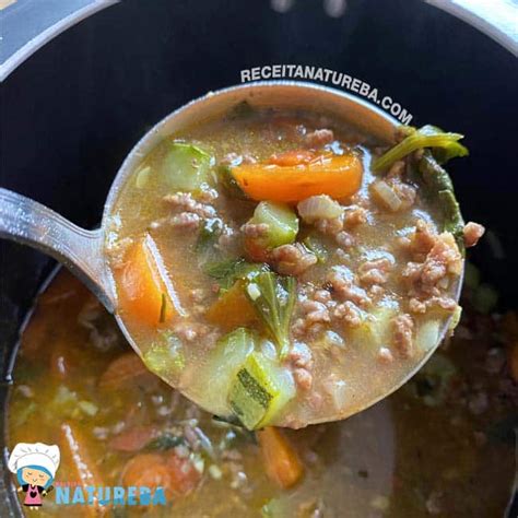 Sopa De Legumes Carne Mo Da Receita Natureba