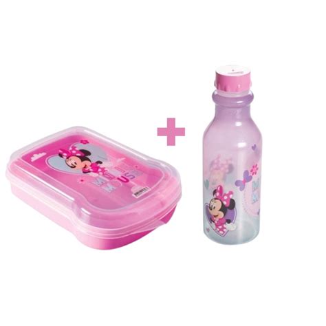 Kit Lancheira Infantil Vasilha Sanduicheira E Garrafa Minnie Shopee