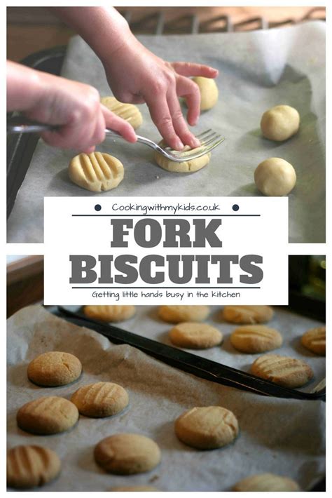 Fork Biscuits Easyrecipe Baking Kids Preschoolactivities Cookies