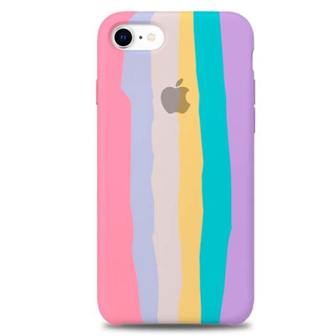 Capinha Case Celular Silicone Iphone S Arco Iris Rosa Submarino