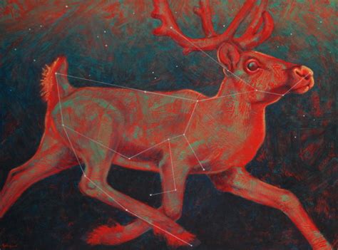 Radiant Reindeer Constellation Rangifer By Lisa Bohnwagner Artwork