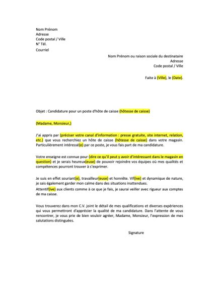 Bibliothèque De Lettre De Motivation à Télécharger Document RH