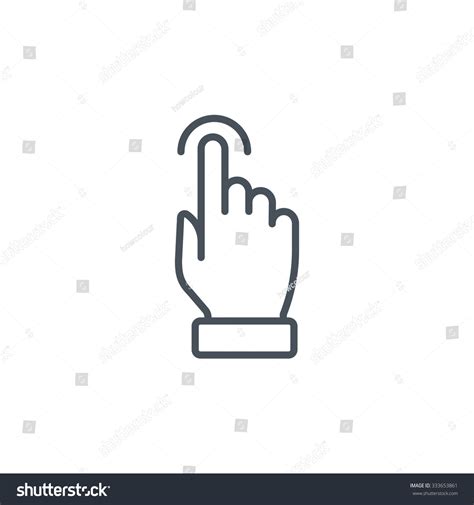 Multi Touch Hand Finger Gesture Icon Stock Vector Royalty Free