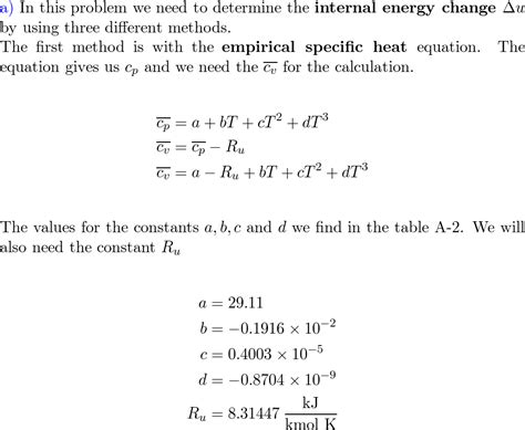 Determine The Internal Energy Change Delta U Of Hydrogen Quizlet